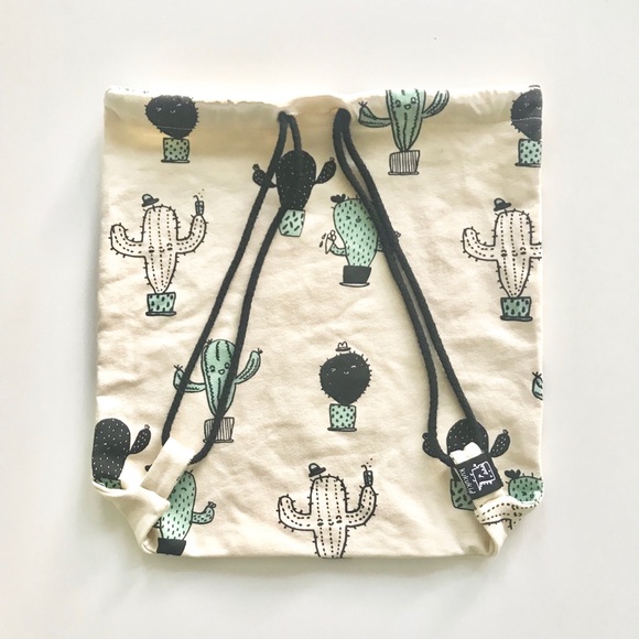 {kukukid} kids organic cactus drawstring backpack - Picture 2 of 8